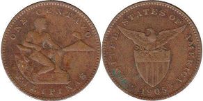 coin Philippines 1 centavo 1905