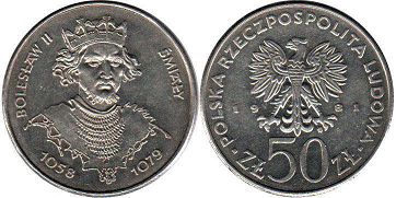moneta Polska 50 zlotych 1981