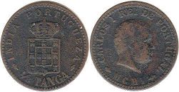 coin Portuguese India 1/8 tanga 1901