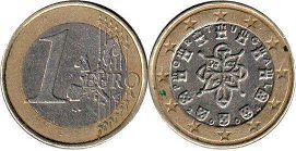 mynt Portugal 1 euro 2004