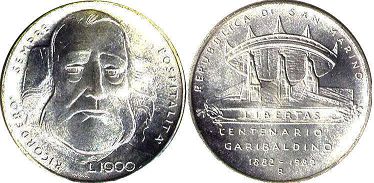 moneta San Marino 1000 lire 1982