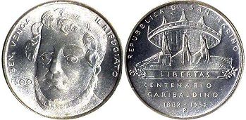 coin San Marino 500 lire 1982