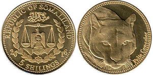 coin Somaliland 5 shillings 2016