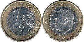 mynt Spanien 1 euro 2016