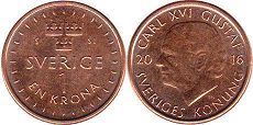 coin Sweden 1 krona 2016