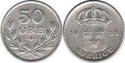 coin Sweden 50 ore 1933