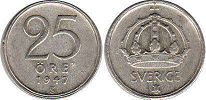 coin Sweden 25 ore 1947