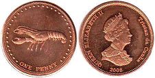 coin Tristan da Cunha 1 penny 2008