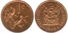 coin South Africa 1 cent 1983