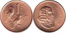 coin South Africa 1 cent 1969