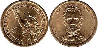 moneda Estados Unidos 1 dollar 2010 Lincoln