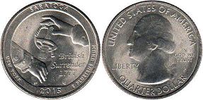 moneda Estados Unidos 1/4 dólar 2015 quarter National Parks - Saratoga