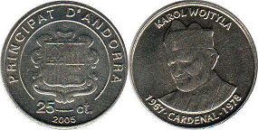 coin Andorra 25 centimes 2005