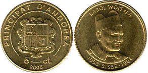 coin Andorra 5 centimes 2005