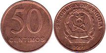 coin Angola 50 centimes 1999