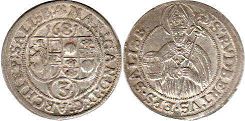 coin Salzburg 3 kreuzer 1681