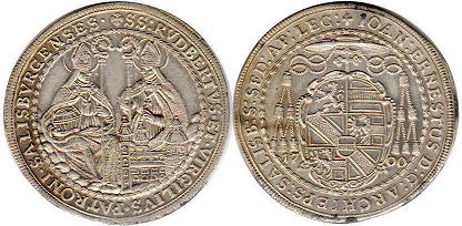 coin Salzburg 1/2 taler 1700