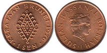 coin Brunei 1 sen 1976