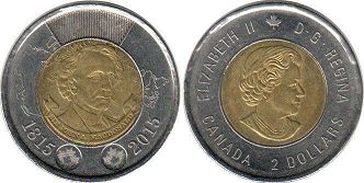  moneda canadiense conmemorativa 2 dólares 2015