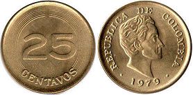 coin Colombia 25 centavos 1979