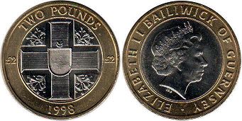 coin Guernsey 2 pounds 1998