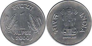 coin India 1 rupee 2000