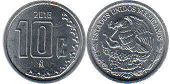 moneda Mexico 10 centavos 2016