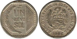 moneda Peru 1 nuevo sol 1994