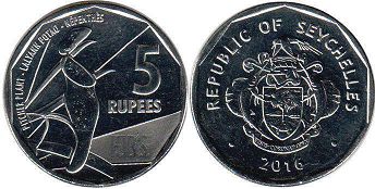 coin Seychelles 5 rupees 2016