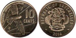 coin Seychelles 10 cents 2016