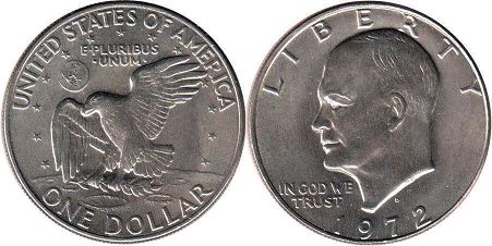 US moneda 1 dólar 1971 Eisenhower dólar