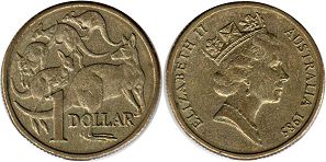 australian coin 1 dollar 1985 Elizabeth II