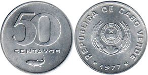 coin Cape Verde 50 centavos 1977