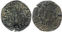 coin Castile and Leon 1/2 blanca 1406-1454