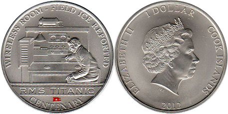 coin Cook Islands 1 dollar 2012