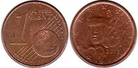 coin France 1 euro cent 2012