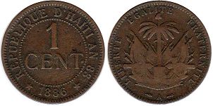 coin Haiti 1 centime 1886
