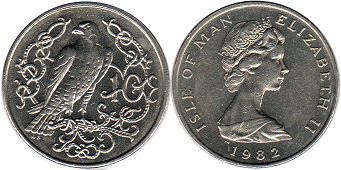 coin Man Isle 10 pence 1982