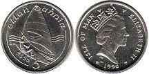 coin Man Isle 5 pence 1990