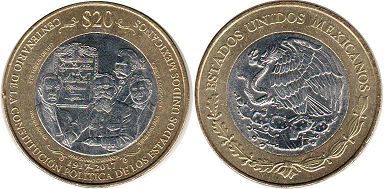 coin Mexico 20 pesos 2016