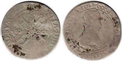 moneda Navarre franc 1583