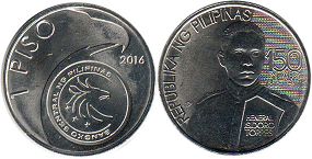coin Philippines 1 piso 2016 Torres