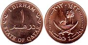 coin Qatar 1 dirham 2012