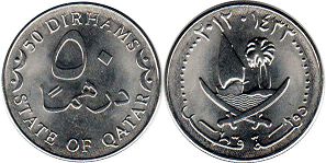 coin Qatar 50 dirhams 2012