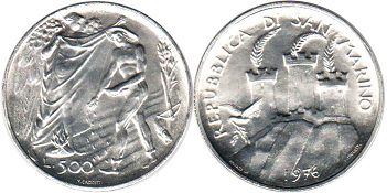 moneta San Marino 500 lira 1976