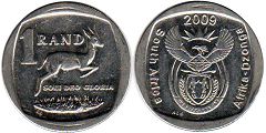 coin South Africa 1 rand 2009