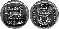 coin South Africa 1 rand 2010