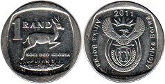coin South Africa 1 rand 2011
