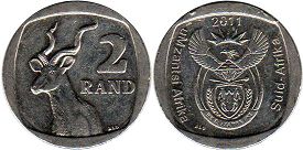 coin South Africa 2 rand 2011
