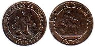 coin Spain 1 centimo 1870